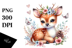 Energetic Baby Deer, Transparent PNG Product Image 1