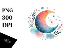 Whimsical Moon PNG Product Image 1