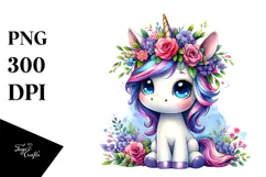 Baby Unicorn Dancing, Transparent PNG Product Image 1