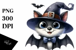 Funny Halloween Bat Goofy Smile | Sublimation Clipart Product Image 1