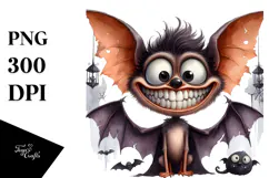 Funny Goofy Halloween Bat PNG Product Image 1