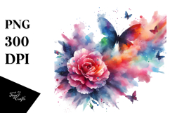 Colorful Butterfly Painting PNG Product Image 1