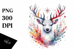 colorful Deer Forest Watercolor Flower | Sublimation | Product Image 3