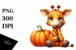Vibrant Watercolor Funny Giraffe Clipart Product Image 3