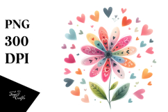 Colorful Boho Flower PNG Product Image 1