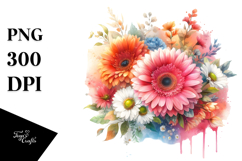 cute gerbera, Pastel PNG Product Image 1