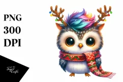 Expressive Baby Owl Watercolor PNG Product Image 3