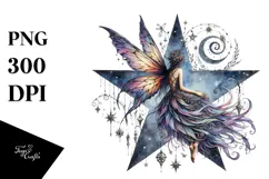 Gothic Fairy on Star PNG Product Image 1