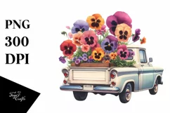 Flowers Car |T-shirt, Mug| T-shirt PNG Product Image 8