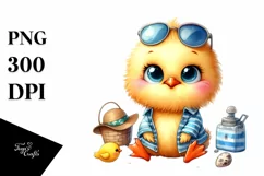 Confused Baby Chick | Watercolor Product Image 1