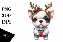 Expressive Baby Bulldog Watercolor PNG Product Image 3