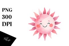 Simple Smiling Sun PNG Product Image 1