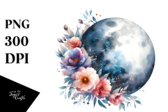 Vibrant Abstract Moon Clipart Product Image 1