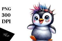 Cute Baby Penguin PNG Product Image 1