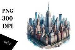 Urban Manhattan Watercolor Clipart Product Image 3