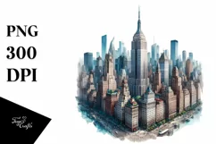 Urban Manhattan Watercolor Clipart Product Image 3