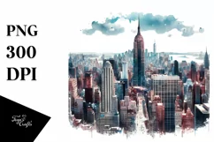 Urban Manhattan Watercolor Clipart Product Image 1