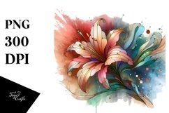 Pastel Stained Lily | Clipart Product Image 1