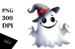 Funny Halloween Ghost Goofy Smile Clipart Product Image 3