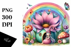 Colorful Fairy House Illustration Clipart Product Image 1