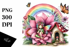 Colorful Fairy House Illustration Clipart Product Image 3