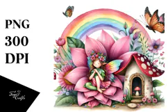 Colorful Fairy House Illustration Clipart Product Image 1