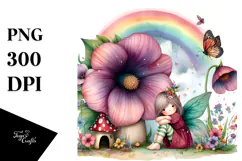 Colorful Fairy House Illustration Clipart Product Image 1