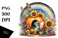 Fairy House with Rainbow | Clipart Product Image 3