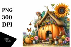 Fairy House with Rainbow | Clipart Product Image 1
