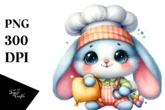 Goofy Baby Bunny with Pillow PNG Product Image 1