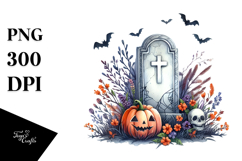 Simple Funny Halloween Tombstone PNG Product Image 1