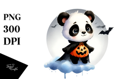 Cute Halloween Panda PNG Product Image 1