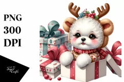 Expressive Baby Bichon Frise Watercolor PNG Product Image 1