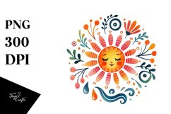 Colorful Whimsical Sun PNG Product Image 1