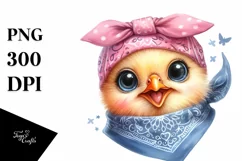 Funny Baby Chick Portrait Clipart Product Image 1