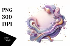 Abstract Glossy Violet Art, Transparent PNG Product Image 3