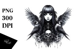 Detailed Gothic Girl PNG Product Image 3