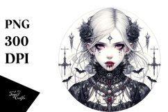 Detailed Gothic Girl PNG Product Image 1