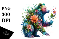 Vibrant Watercolor Bear Tumbler Product Image 1