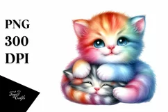 Cute Watercolor Baby Kitten | Clipart Product Image 1