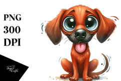 Happy Rhodesian Ridgeback Cartoon PNG Product Image 1
