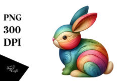 Bunny Made of Wood, Transparent PNG Product Image 1