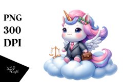 Cute Baby Unicorn Watercolor Pastell | Sublimation | Clipart Product Image 3