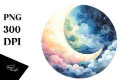 Very Simple Smiling Half Moon, Transparent PNG Product Image 1