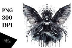 Detailed Gothic Fairy Watercolor PNG Product Image 1