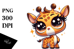 Giraffe with Party Hat PNG Product Image 1