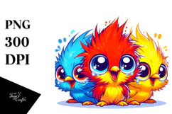 Colorful Baby Warbler PNG Product Image 1