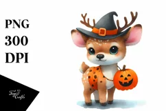 Cute Baby Elk Halloween Clipart Product Image 1
