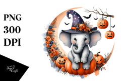 Elephant Dressed for Halloween PNG Product Image 1