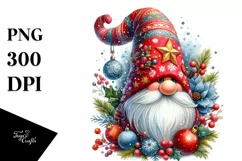 Detailed Vibrant Christmas Gnome PNG Product Image 1